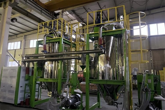 Suszarka krystalizująca PET o wydajności 100-1000 kg/h z wielostopniowym systemem filtracji