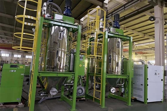 Suszarka krystalizująca PET o wydajności 100-1000 kg/h z wielostopniowym systemem filtracji